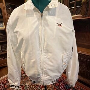 Men's American Living White & Navy Nautical Patriotic Jacket L NWT